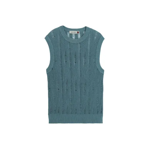 ZARA Светло-синие мужские майки