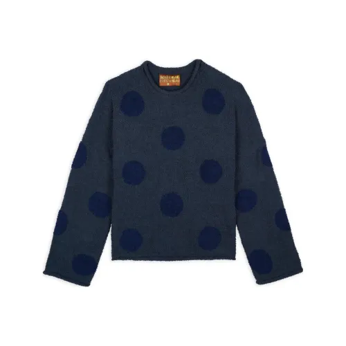 Brain Dead TEDDY FUR DOT KNIT SWEATER Unisex Marine Blue
