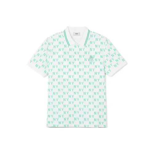 Mlb Base Logo New York Yankees Old Flower Поло Унисекс Экрю