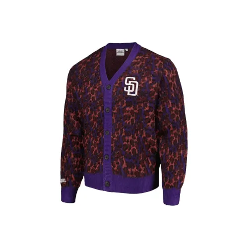 MLB X Pleasures FW23 Свитер Мужской Фиолетовый