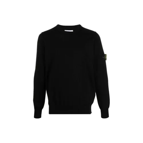 STONE ISLAND Мужские черные свитеры