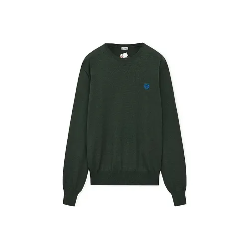 LOEWE SS24 Свитер Мужской Темно-хаки Зеленый