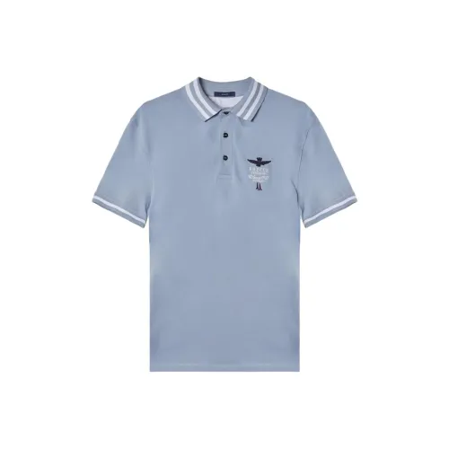 AERONAUTICA MILITARE Light Blue Men's Polo