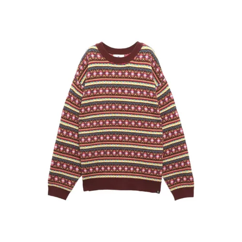 FILA FW24 Fair Isle Свитер Унисекс Коричневый