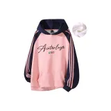 Розовый и темно-синий, рукава [с флисовой подкладкой].