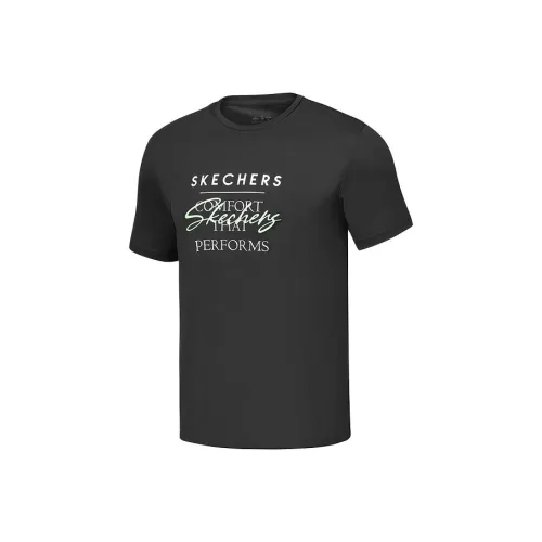 Skechers Угольный Черный/0018 Мужская T-Рубашка