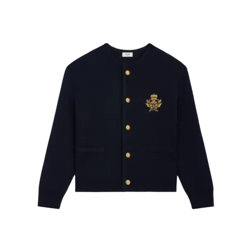 CELINE SS25 Свитер Мужской Морской Синий