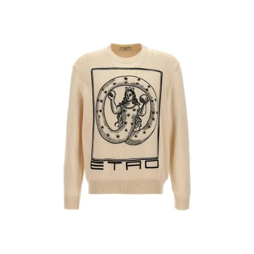 ETRO Экрю Мужские Свитера