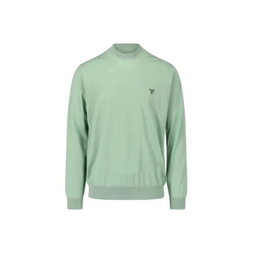 PRADA Зеленые Мужские Свитера