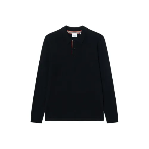 Burberry Поло Мужское Черное