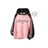 Розовый и черный рукава [с флисовой подкладкой].