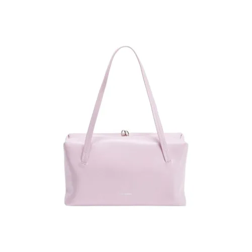 JIL SANDER Goji Телячья кожа Плечевая сумка Маленькая Женская Розово-фиолетовая