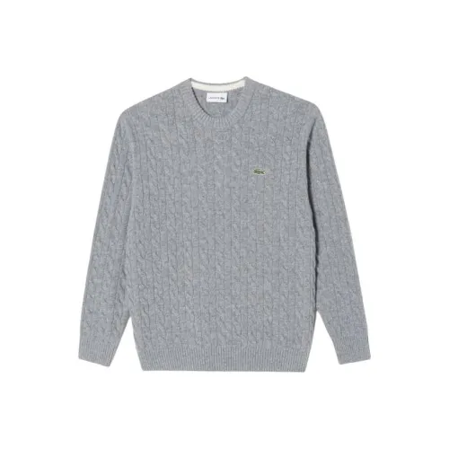 Свитеры для мужчин серого цвета с коллаборацией LACOSTE