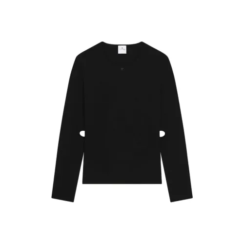 COURREGES SS25 Cut OUT KNIT Свитер Мужской Черный Черный