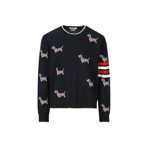 THOM BROWNE Морской синий Мужские свитеры