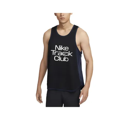 nike Мужские спортивные майки для бега черного цвета