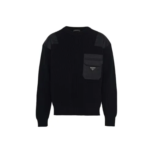 PRADA Мужские черные свитеры