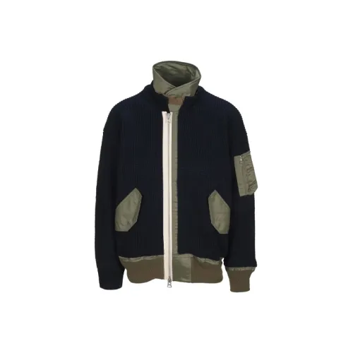 Sacai совместный бренд Черные мужские куртки