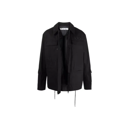 Off Белый FW21 Черный Мужские Куртки