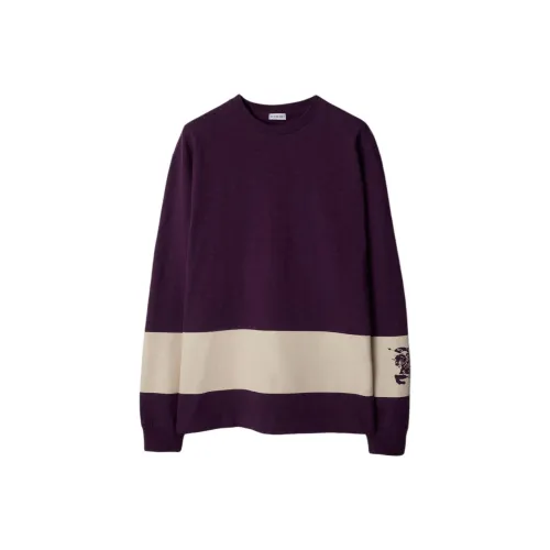 Burberry SS24 Трикотаж Мужской Трехцветный Фиолетовый