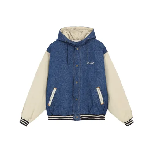 XLARGE совместная модель Свободный крой Куртка Унисекс Индиго