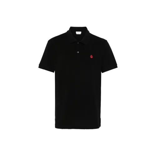 Alexander McQueen Поло Мужское Черное