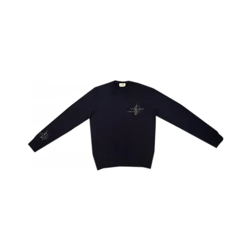 HERMES FW23 Свитер Мужской Морской Синий