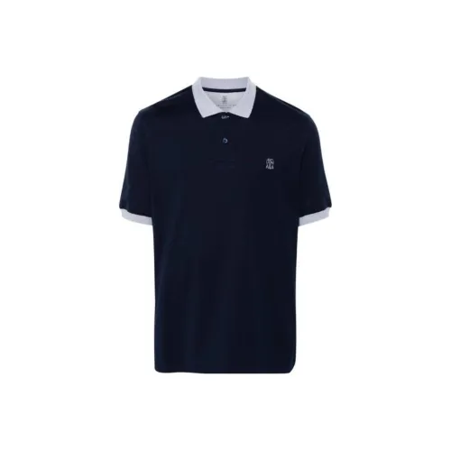 BRUNELLO CUCINELLI Blue Men's Polo
