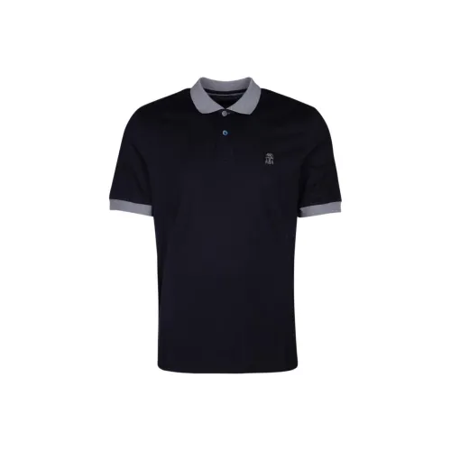 BRUNELLO CUCINELLI Черная мужская поло