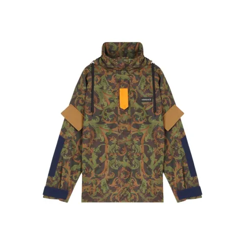 VERSACE Армейский зеленый Унисекс Куртки