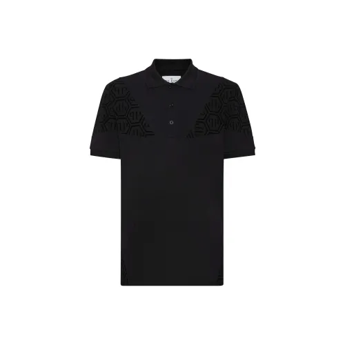PHILIPP PLEIN Мужская черная поло рубашка