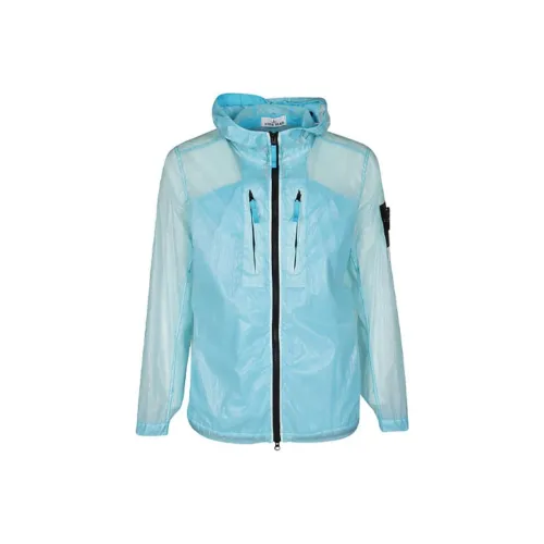 Stone Island Светло-Синие Мужские Куртки