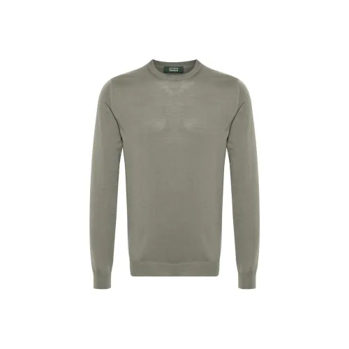 Zanone Свитер Мужской Шалфейно-зеленый