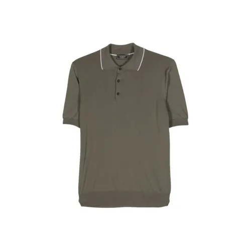 PESERICO Поло Мужское Оливково-Зеленое