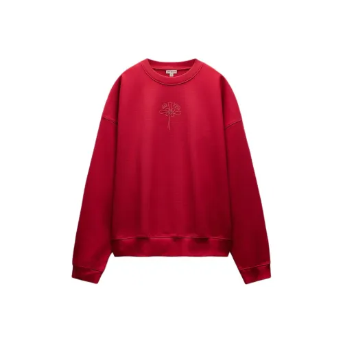 ZARA Red Unisex Свитшоты