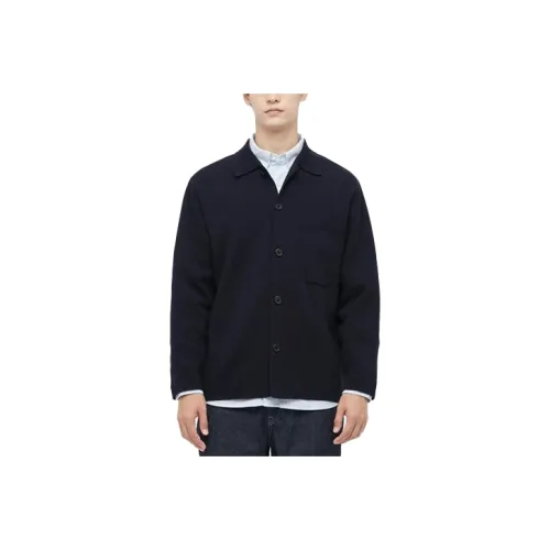 UNIQLO Темно-синие мужские куртки