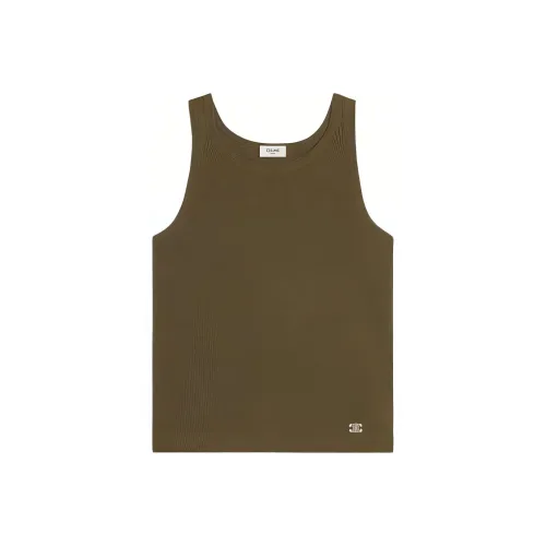 CELINE Майка Мужская Оливково-Зеленая