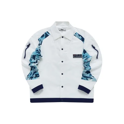 FILA FUSION X White Mountaineering FILA FUSION Hakusan l collaboration Collection Куртки Пальто Мужской Стандартный Белый