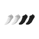 2 White No-Show Socks + 2 Black No-Show Socks (Флисовая подошва)