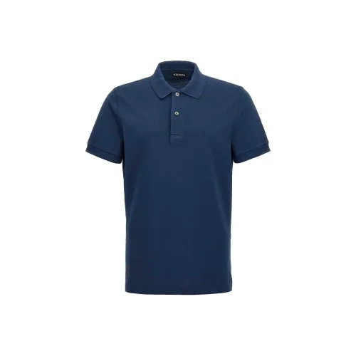 TOM FORD Мужская поло синего цвета