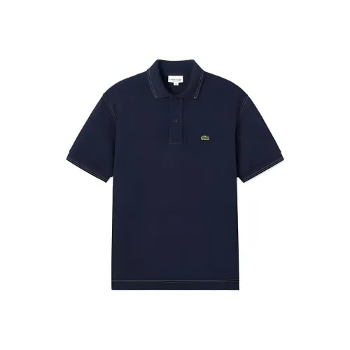 Мужская поло LACOSTE Collaboration темно-синего цвета