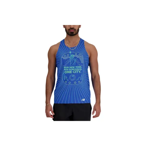 New Balance Топ без рукавов Мужской Синий