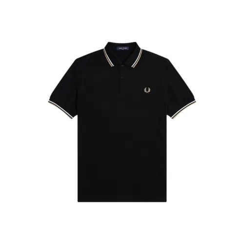 FRED PERRY Черный/Светлый Умбра Мужская Поло