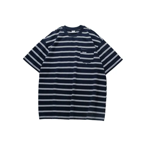 Borderless BDLS T-Shirt Унисекс Синие Белые Полоски