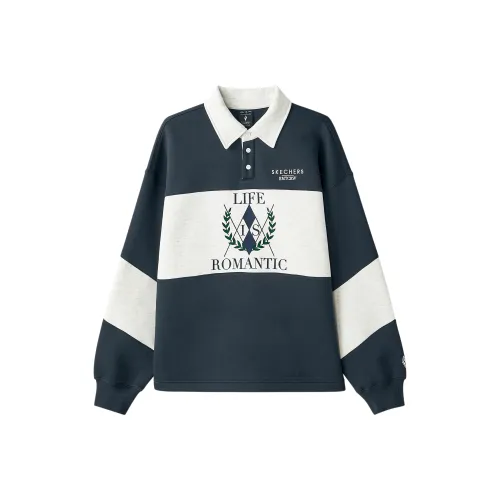 Skechers Romantic Crown Collaboration Collection GOKNIT Свитшот Унисекс Безопасность Синий