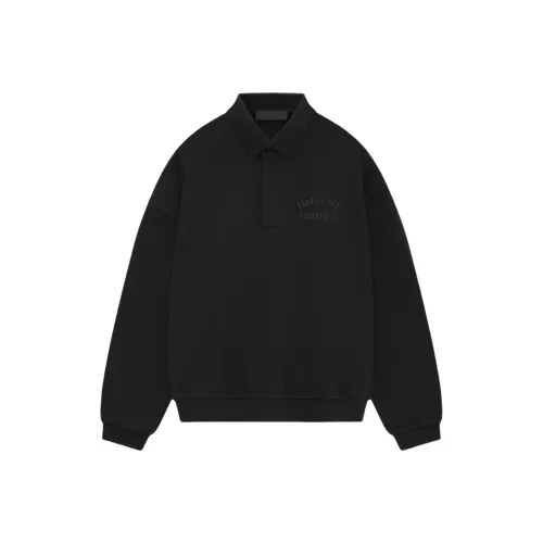 Fear Of God Essentials Обсидиан Черный/Черный Мужское Поло