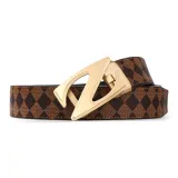 Золотая пряжка, коричневый ремешок