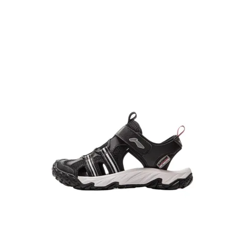 LINING YOUNG Sportlife Противоскользящие Устойчивые к истиранию Низкий Топ Детские Сандалии Черные Детские