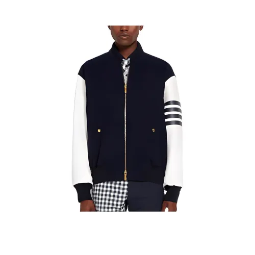 THOM BROWNE Темно-синие мужские куртки