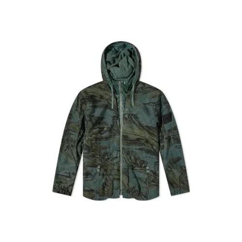 Stone Island Зеленый Мужской Куртки